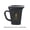 Black, variant on Giaone Creative 400ml Ceramic Toilet Cup Features Removable Metal Straw Brewing Fun And Safe Drinking