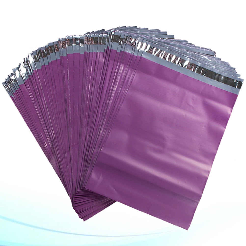 Sensethe 100pcs Purple Poly Mailers Envelopes Shipping Bags Self Sealing Mailing Bags Waterproof Mailer Postal Bags Packing Packs Business Supplies 23x35