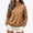 Brown-01, variant on Women's Waffle Knit Henley Sweatshirt Long Sleeve Stand Collar Button Pullover for Fall Loose Casual Top