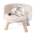 thumbnail image 2 of Costway Pet Bed Sofa Puppy Couch w/Removable & Washable Cushion Elevated Kitty for Small-Sized Dogs & Cats White, 2 of 10
