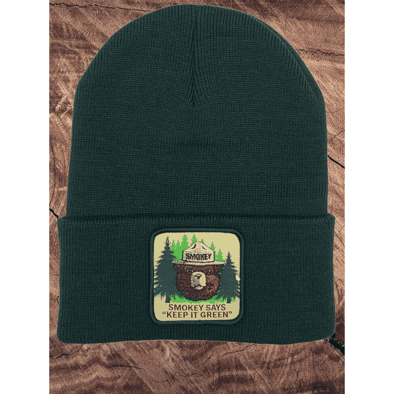 Smokey the Bear Keep it Green Beanie - Forest Green
