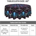 thumbnail image 2 of Mandala Purple and Blue Waterproof Picnic Patio Party Round Table Cloth Cover Decorations Fabric 60 Inch Circular Tablecloth for 20-47 Inch Home Dining Room Kitchen Decor, 2 of 6