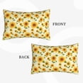 thumbnail image 2 of Daiia European-style Pattern Sunflower Bedding Waterproof Pillow Protector Zippered Queen – Bed Bug Proof Pillow Encasement-20"x30", 2 of 6