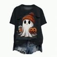 thumbnail image 2 of Towmus Woman Halloween Shirt Pumpkin Funny Family Party Celebration Short Sleeve T Shirts for Women Fall Graphic Tees Tops, 2 of 5