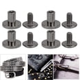 thumbnail image 4 of LHCER 50 Set 8mm Pure Copper Flat Head Rivets Leather Strap Screws Kit for Notebook Binding,Rivet,Metal Rivet, 4 of 7