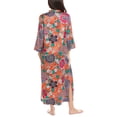 thumbnail image 2 of N Natori womens  Zuri Mandarin Caftan, XS, Orange, 2 of 3