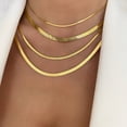 thumbnail image 1 of Moda novedosa, cadena de serpiente Unisex, collar para mujer, Gargantilla de acero inoxidable, collar de cadena de Color dorado en espiga para mujer, joyería, 1 of 3