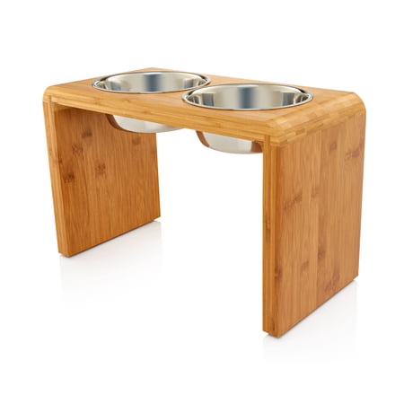 Large Elevated Dog Pet Feeder Double Bowl Raised Food Water