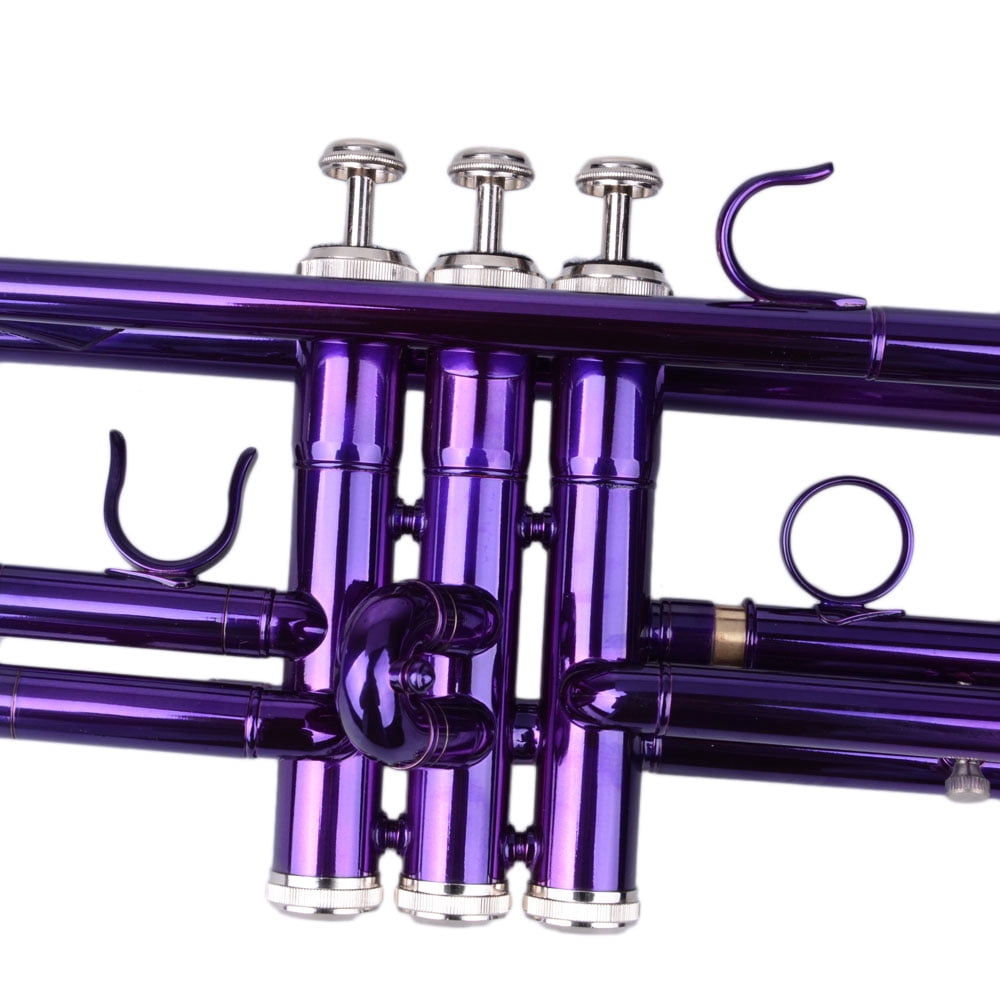 Topcobe Brass B Flat Trumpet with Hard Case Gloves Cleaning Kit, Trumpet for Student Beginner