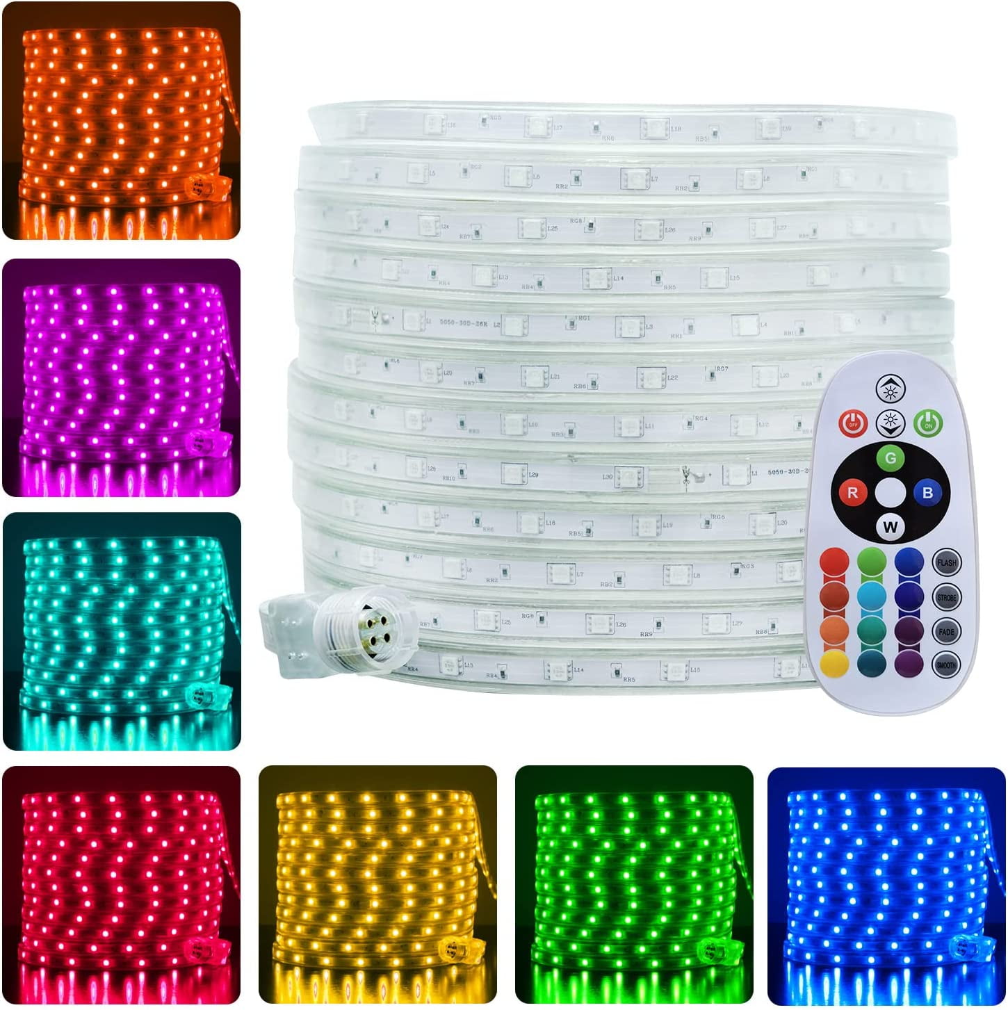 LED Rope Lights Outdoor Waterproof 120ft RGB Waterproof Outdoor LED