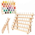 thumbnail image 1 of Support à Fil 60 Bobines, Organisateur de Couture en Bois pour Fils, Quilting, Broderie, Tressage de Cheveux, en Bois Dur, Robuste, Autoportant Ou Mural, 1 of 12
