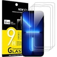 thumbnail image 2 of NEW'C [Paquete de 3 protectores de pantalla de vidrio templado diseñados para iPhone 13 Pro Max, iPhone 14 Plus (6,7"), ultra resistentes y aptos para fundas, 2 of 3
