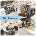 thumbnail image 2 of Yayeee 6 Pack Kitchen Dish Cloths Set for Washing Soft Drying Absorbent Microfiber Towels, Brown Mystical Owls, 2 of 9