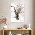 thumbnail image 2 of Elephant Stock The Jazz Saxophone Wall Art - Vertical Canvas Wall Art - Living Room Wall Decor - Music Canvas - Gray And White Decor By Ashvin Harrison - 24" x 36", 2 of 4