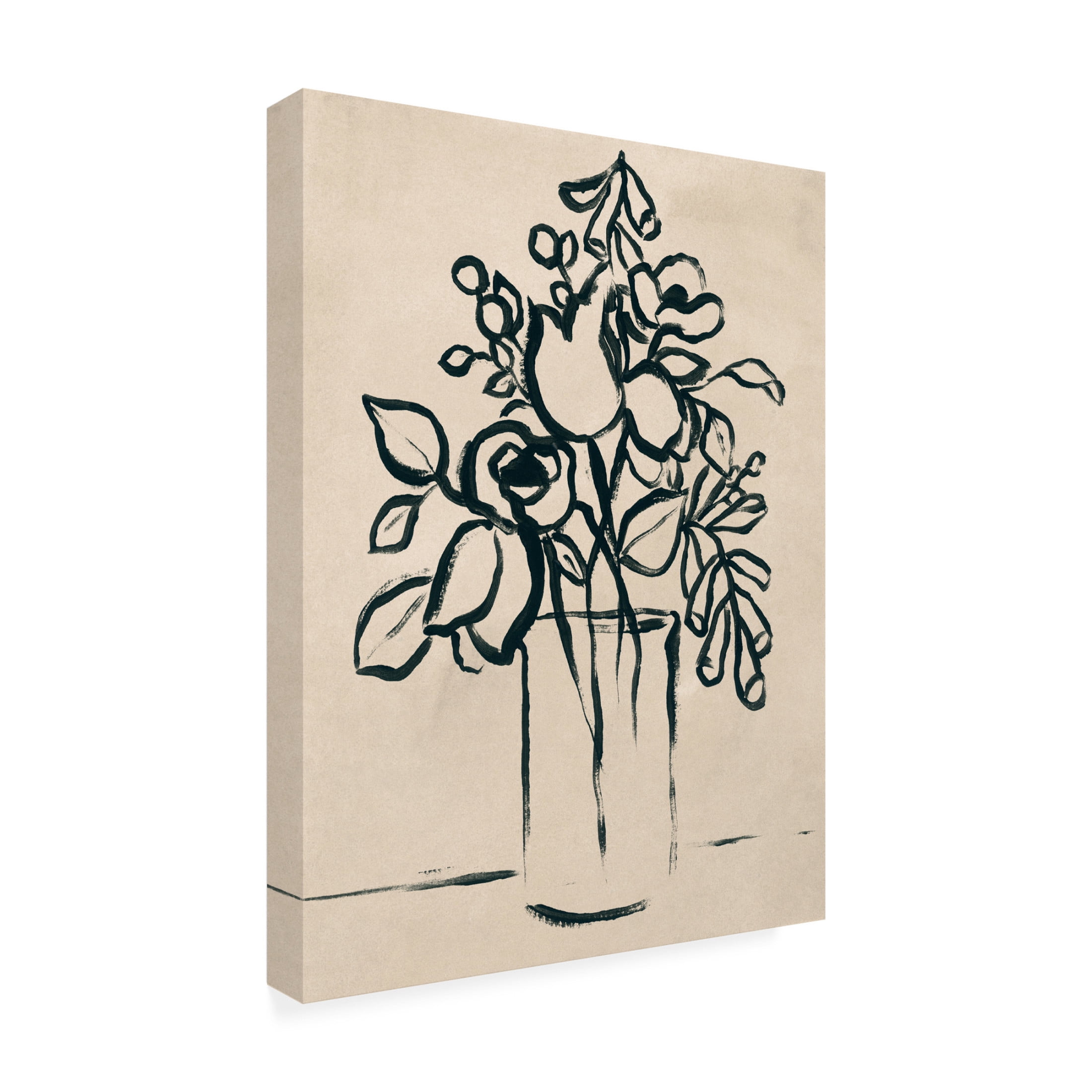 Trademark Fine Art June Erica Vess  Parchment Posey I Canvas Wall Art
