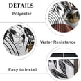 thumbnail image 4 of White Boho Style Bathroom Curtains Shower Set Bamboo Leaves Abstract Bohemian Moon Striped Bathroom Shower Decor Accessory Set Decorative Waterproof Bathroom Curtains 72x84 Inch with Hooks, 4 of 6
