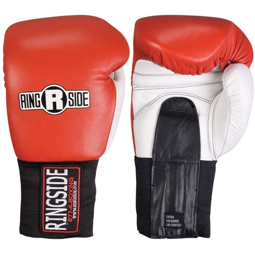 Black/Red Ringside Gym Sparring IMF Tech Hook and Loop Boxing Gloves 