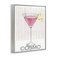 thumbnail image 2 of Stupell Industries Contemporary Pink Cosmo on Stripes Gray Framed Giclee Art, 11 x 14, by Kim Allen, 2 of 8