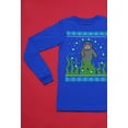 thumbnail image 5 of Old Glory Mens Ugly Christmas Sweater Manatee Floaty Potato Long Sleeve T Shirt, 5 of 5