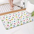 thumbnail image 4 of Pioneer Flower Floral Print Pattern Bathroom Rugs Mat, Non Slip Microfiber Bathroom Rug with Rubber Backing, Soft Mats for Bathroom Floor Tub Shower, 17"x30", 4 of 5