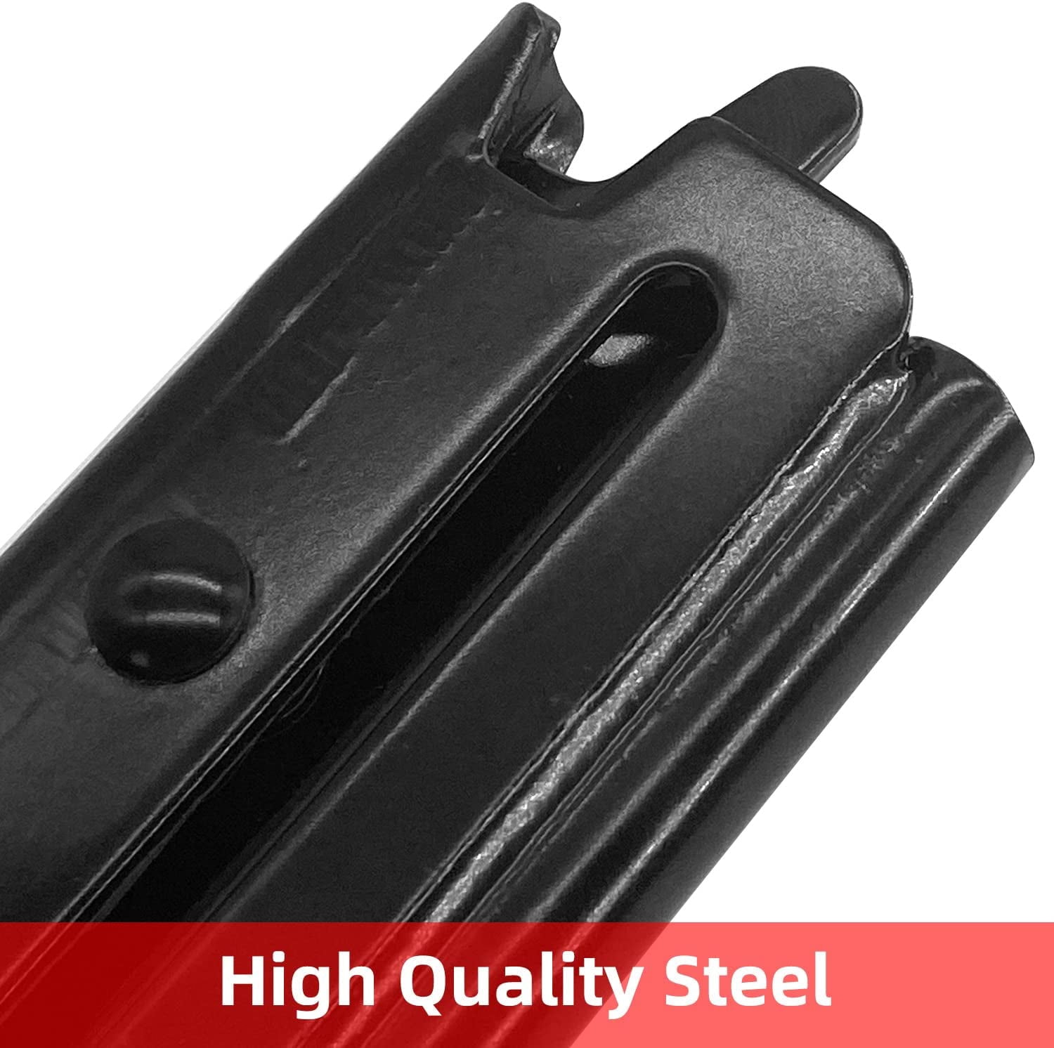 FEFEFW-6PCS E Track J Hooks Heavy Duty E Track X Track Steel Hanger, Spring Fitting E Track Accessories for Enclosed Trailer, Cargo Van,Semi-Trucks Trailer,Black
