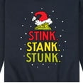 thumbnail image 3 of The Grinch - Stink Stank Stunk - Men's Crew Neck Fleece Pullover, 3 of 5