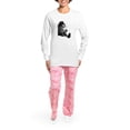 thumbnail image 4 of CafePress - Sitting And Holding A Steaming Cup Of Coffee - Women's Long Sleeve Relaxed Fit Cotton Light Pajama Set, 4 of 7