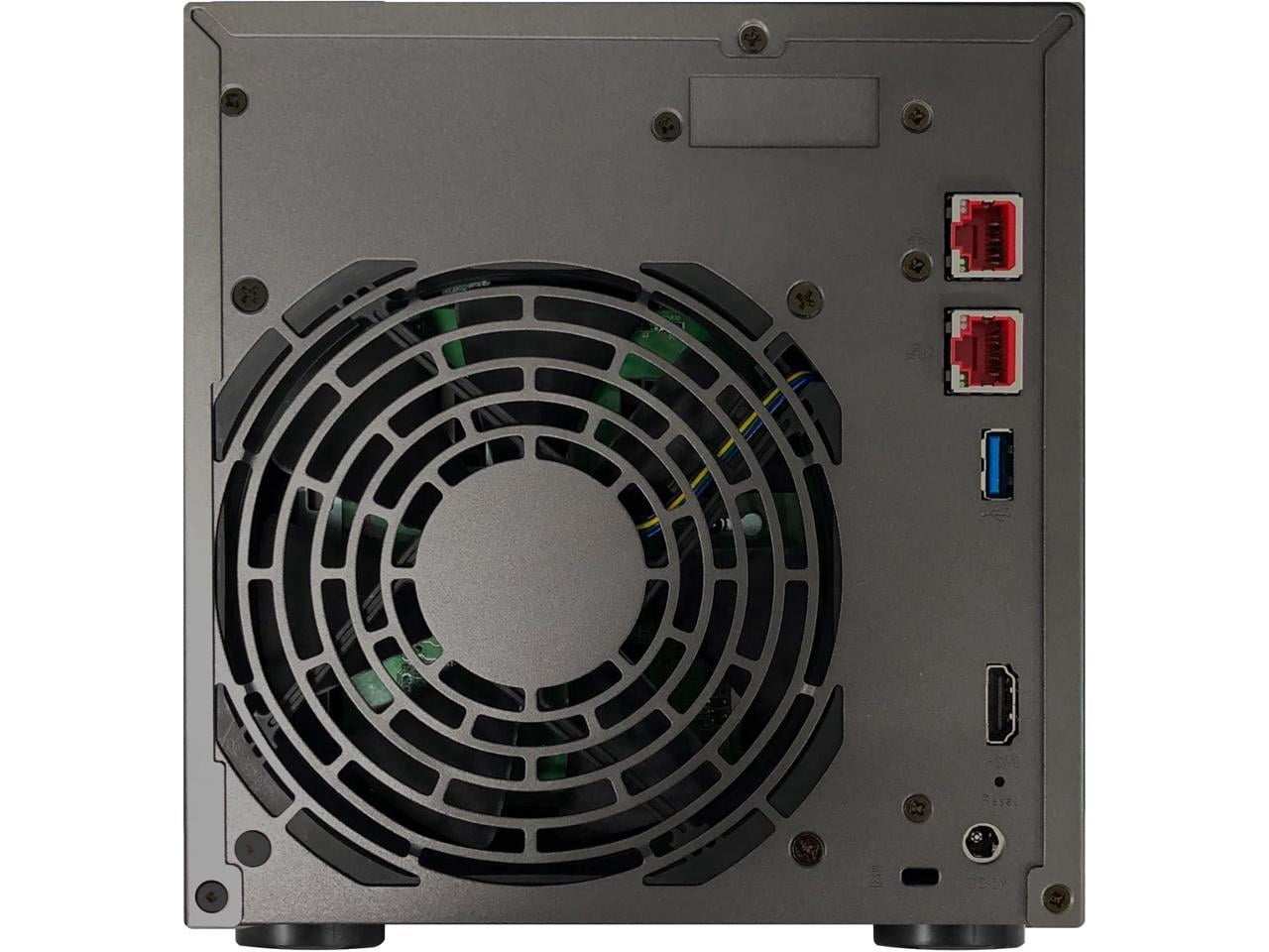 Asustor Lockerstor 4 Gen3 AS6804T, 4 Bay NAS, AMD Ryzen Quad-Core 2.3 GHz, 16GB RAM ECC DDR5, 4 M.2 NVMe Slots, Dual 5GbE and Dual 10GbE Port, USB 4.0 Type-C, Network Attached Storage (Diskless) - ...