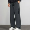 thumbnail image 2 of Men's Pants Men's Sweatpants Casual Wide Leg Trousers Loose Fit Straight Cut Utility Comfortable Daily Wear Versatile Street Style Fashion for Modern Man, 2 of 5