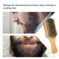 thumbnail image 2 of Cepillo de barba para hombre, cepillo de vello facial de doble cara, peine de afeitar, cepillo de bigote para hombre, mango de madera maciza, tamaño opcional, 2 of 5