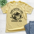 thumbnail image 2 of Kids Camp Crystal Lake Shirt, Youth Kids Boy Girl T-Shirt, Funny Halloween T-shirt, Horror Graphic Tee, Yellow, Small, 2 of 4