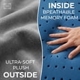 thumbnail image 4 of Sealy Gel Infused  Memory Foam Travel Pillow, Gray and Red, 4 of 8