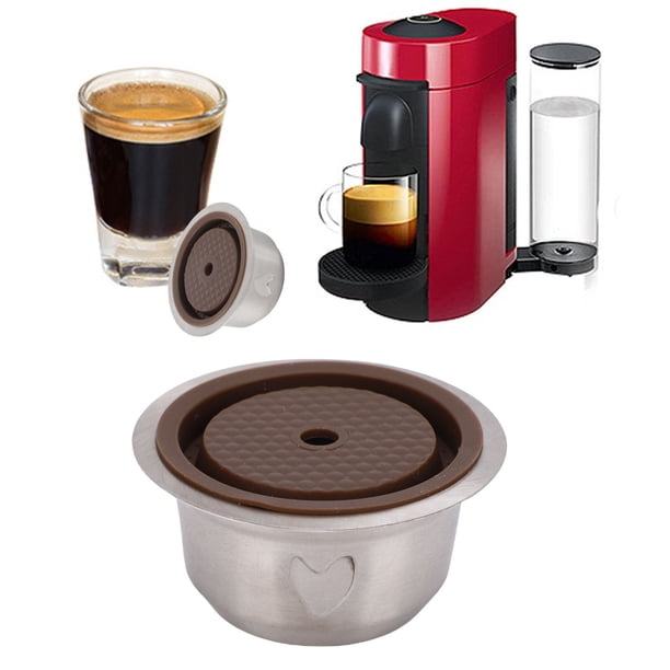 Cápsula De Café Reutilizable, Cápsulas De Café Recargables De Acero Inoxidable Para For , Cápsulas De Café Espresso Utilizables Con Cepillo Y Cuchara, Cápsula De