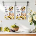 thumbnail image 3 of Sunflowers Dog Kitchen Towels Set of 3, Spring Watercolor Floral Stars Colorful Plaid Absorbent Dish Towels for Kitchen, Microfiber Hand Towel, Quick Drying Tea Towel for Cleaning Dishcloths, 3 of 7