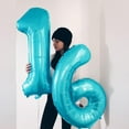 thumbnail image 4 of 40 Inch Light Blue Number 1 Balloon Jumbo 10 11 12 16 48 Foil Balloons for Milestone Decorations Birthdays, Corporate Events, Photo Booths Party Supplies, 4 of 14