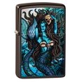 thumbnail image 2 of Zippo Siren Design Brown Pocket Lighter, 2 of 10