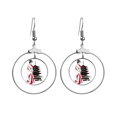 thumbnail image 1 of Japan japanese estilo Kimono chica Los pendientes cuelgan del aro de la joyería del círculo de la gota Unbranded M, 1 of 3
