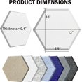 thumbnail image 2 of Paneles acústicos autoadhesivos hexagonales, paquete de 12 acolchados de pared insonorizados, panel de absorción de 12" x 10" x 0,4" utilizado en el hogar y las oficinas (gris), 2 of 5