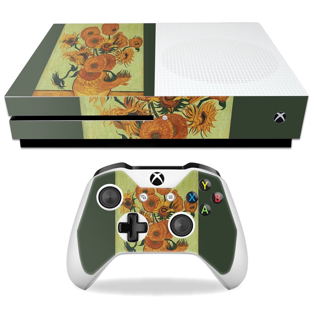 Skin Decal Wrap for Microsoft Xbox One S Van Gogh Sunflowers Walmart
