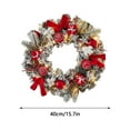 thumbnail image 2 of Christmas Wreath with Luminous Light Strip - 12"/16"/20" Sizes, Premium Needles/Red Branches for Christmas Front Door Decor & Christmas Home Decor, 2 of 5