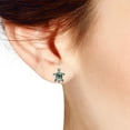 thumbnail image 2 of Cute Little Sterling Silver Turtle Abalone Shell Stud Earrings, 2 of 5