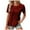 Red, variant on MIXUE Womens Summer Tops Solid Color Floral Lace Crew Neck Short Sleeve Fashion Casual Shirts For Women Tshirts Outwear,Black,XXXL