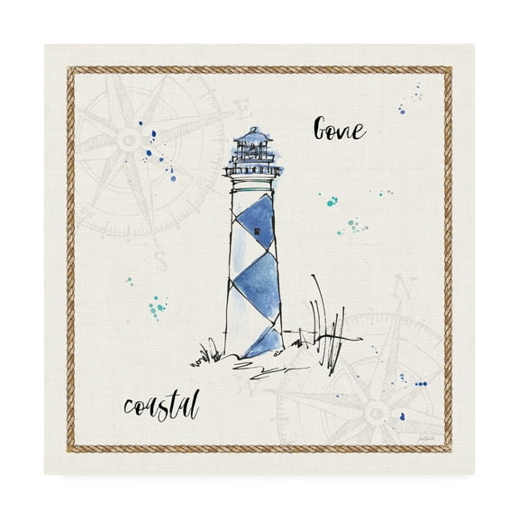 Trademark Fine Art 'Coastal Buoys IV Coastal' Canvas Art by Anne Tavoletti