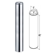 M & G Duravent 6DT-48SSCF 6 Inch x 48 Inch Duratech Factory-Built Chimney Length 430-alloy Inner Line