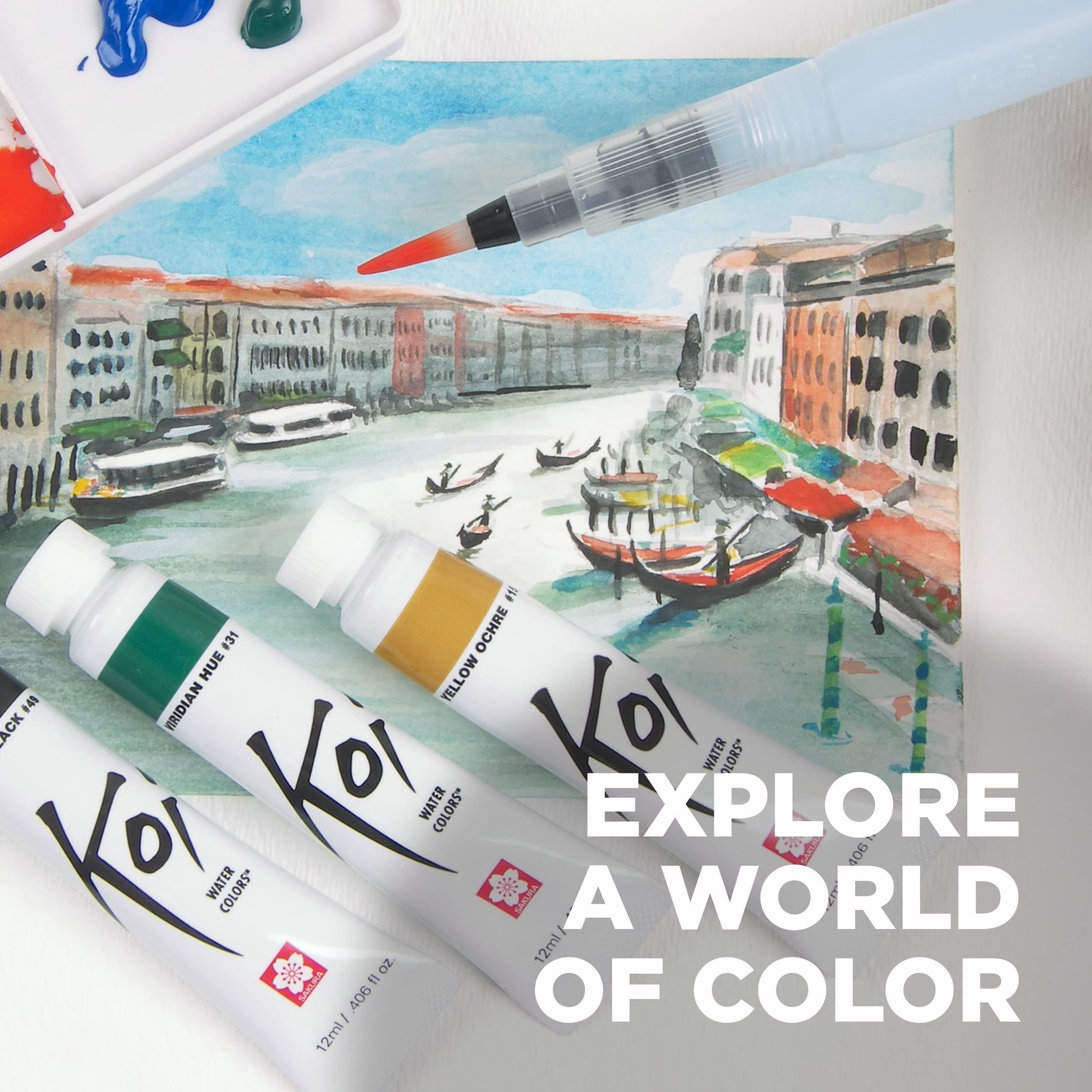 Sakura Koi Watercolor Sets - Fine Quality Watercolor Paint Set - 24 Colors - 12 ml Tubes