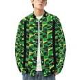 thumbnail image 2 of Margarita Green Baseball Jersey Fashion Ribbed Sleeve Man Women's Jacket Motion Tops XXS-6XL, 2 of 7