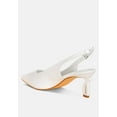 thumbnail image 3 of Vinca Satin Pointed Toe Slingbacks, 3 of 10