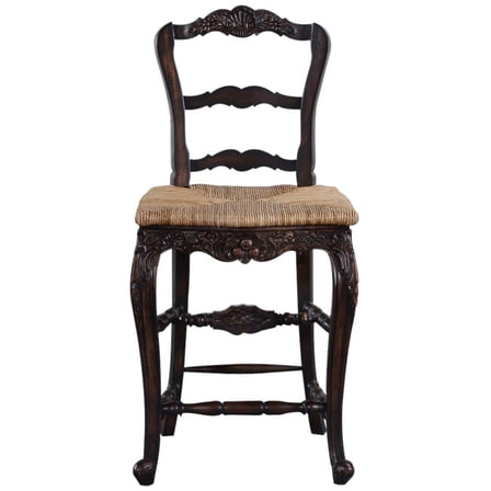 French Country Farmhouse Counter Stool in Walnut
