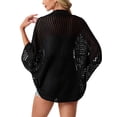 thumbnail image 6 of Womens Crochet Cardigan Lightweight Open Front Beach Cover Up Knit Long Dolman Sleeves Summer Outfits, 6 of 7