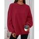 thumbnail image 3 of Sudadera PRETTYGARDEN para Mujer Oversized con Cuello Redondo Roja, 3 of 6